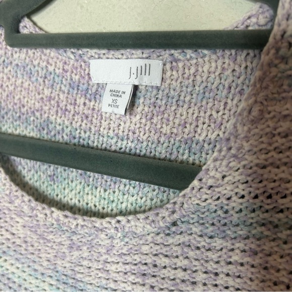 J. Jill 100% Cotton Knit Pastel Sweater Size XS Petite - Picture 4 of 6